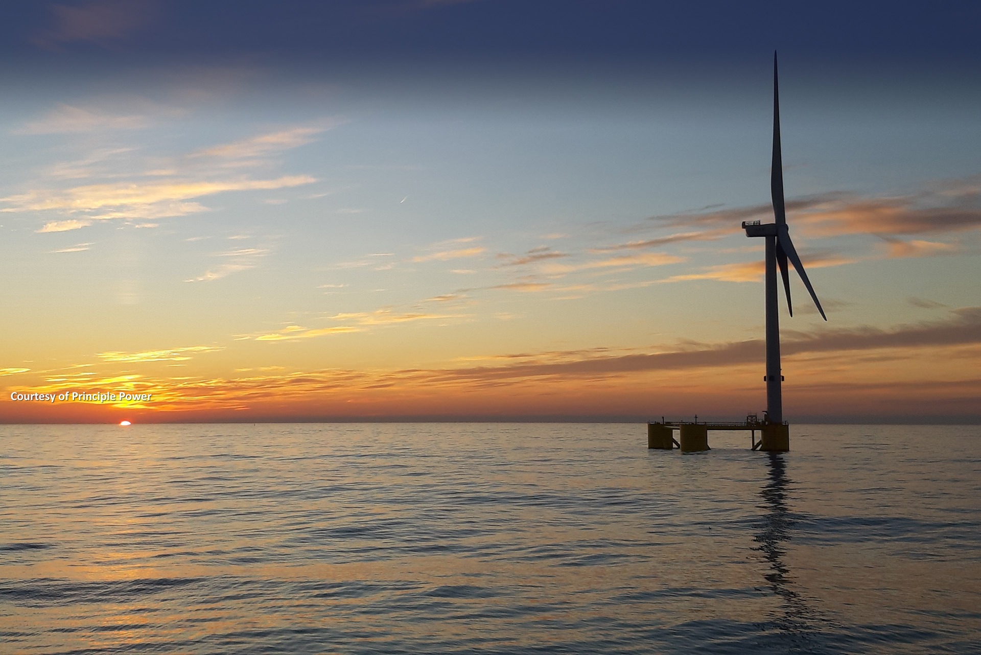 Windmill in sunset